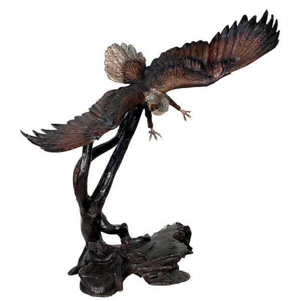Life Size Bronze Eagle In A Tree Bronze Sculpture Grand-Scale